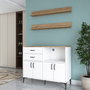 Hanah Home Armario Multiusos Blanco y Nogal